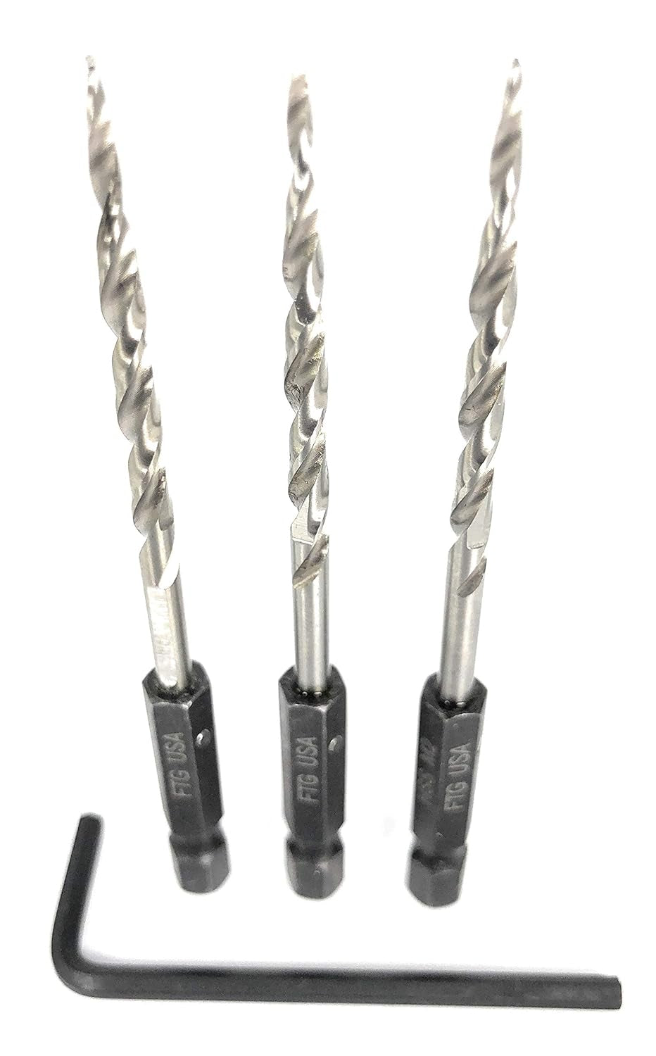 Replacement Tapered Countersink Drill Bit Set 3 Pc (#4) 7/64"