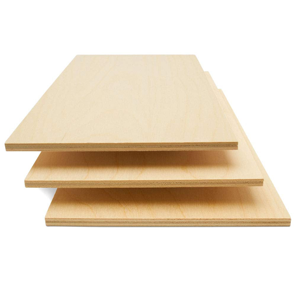 6 Mm Baltic Birch Plywood 1/4 X 12 X 20 Inch, Box of 6 B/BB Grade Craft Wood, Stronger than Basswood Sheets, for Laser, CNC Cutting and Wood Burning, by