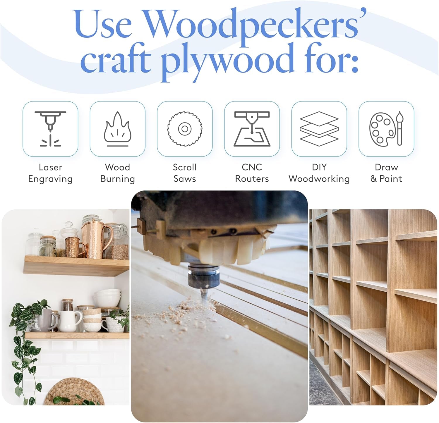 Baltic Birch Plywood, 6 Mm 1/4 X 5 X 7 Inch Craft Wood, Pack of 100 B/BB Grade Baltic Birch Sheets, Perfect for Laser, CNC Cutting and Wood Burning, by