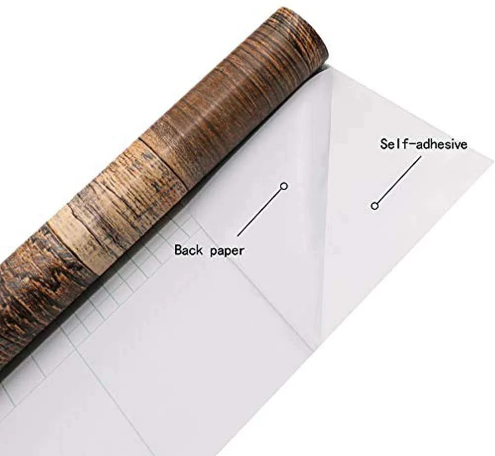 17.7" X 236.2" Wood Peel and Stick Wallpaper Wood Grain Wallpaper Faux Self Adhesive Removable Wood Contact Paper Home Decorative Furniture Wall Covering