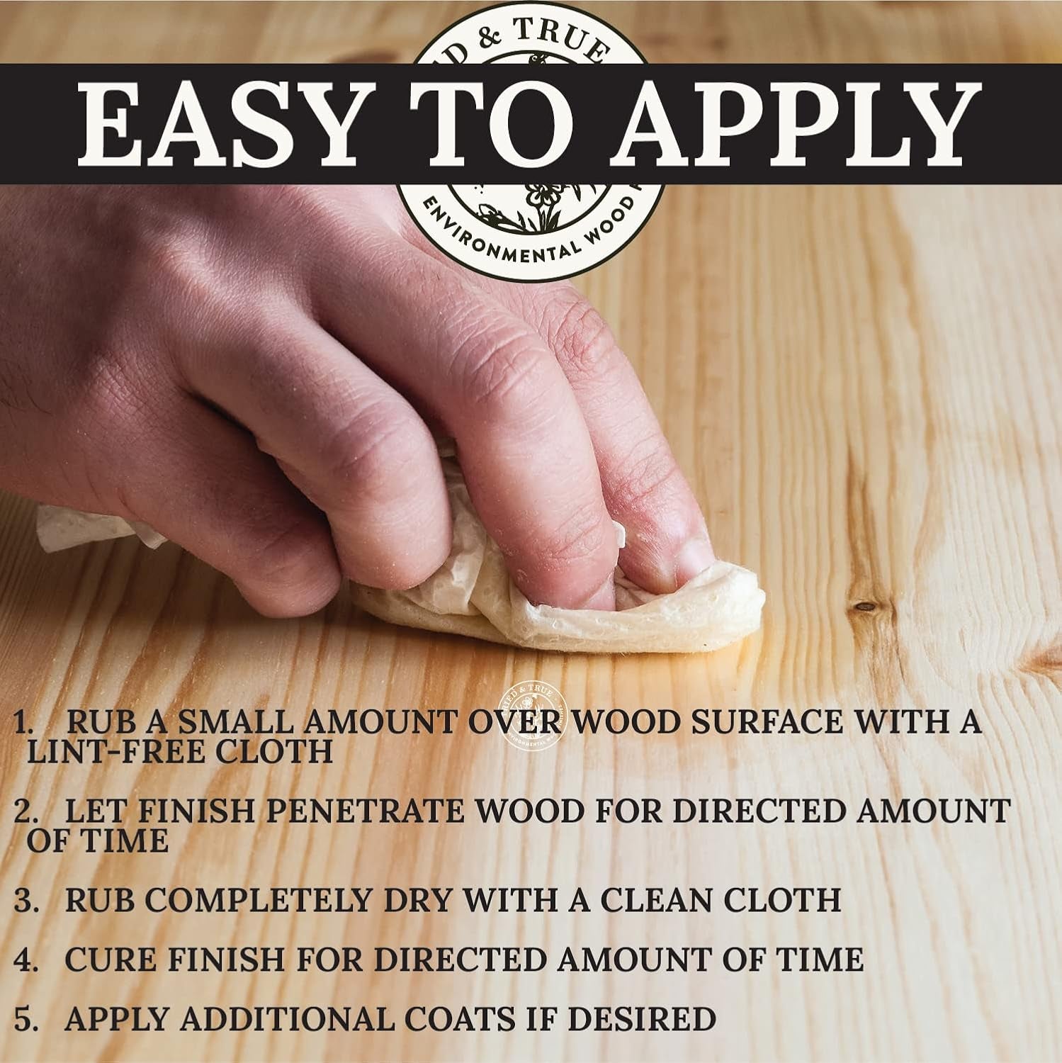 Original Wood Finish, Pint - Linseed Oil & Beeswax Blend, Ideal for All Woodwork, Long-Lasting Durability, Food Safe Sealer, Non-Toxic Wood Finish