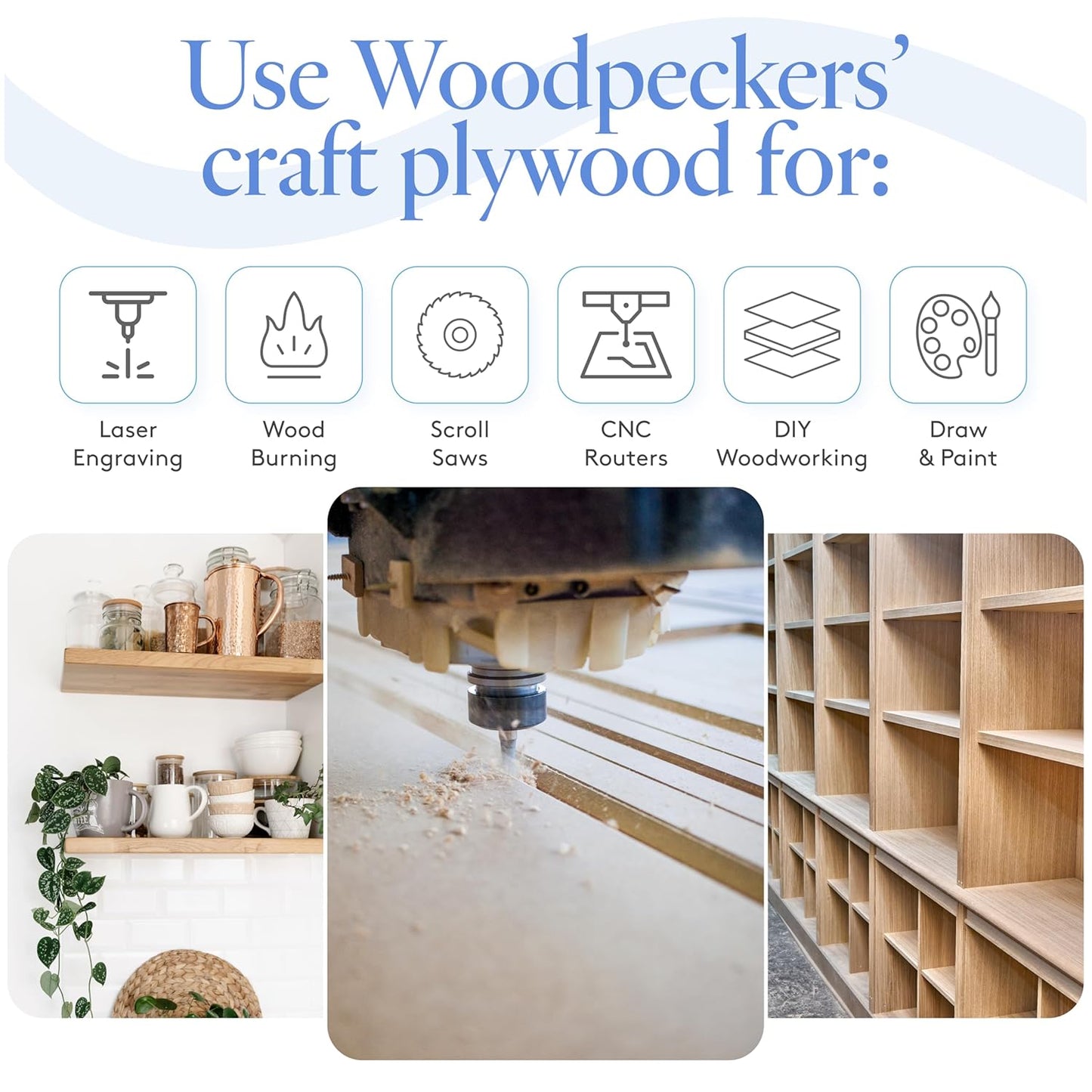 6 Mm Baltic Birch Plywood 1/4 X 12 X 20 Inch, Box of 12 B/BB Grade Craft Wood, Stronger than Basswood Sheets, for Laser, CNC Cutting and Wood Burning, by