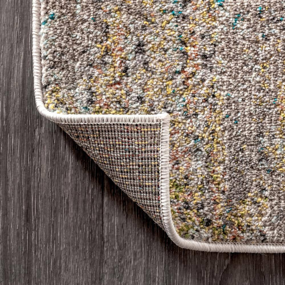 Contemporary Pop Modern Abstract Vintage Waterfall Dark Blue/Multi 4 Ft. X 6 Ft. Area Rug