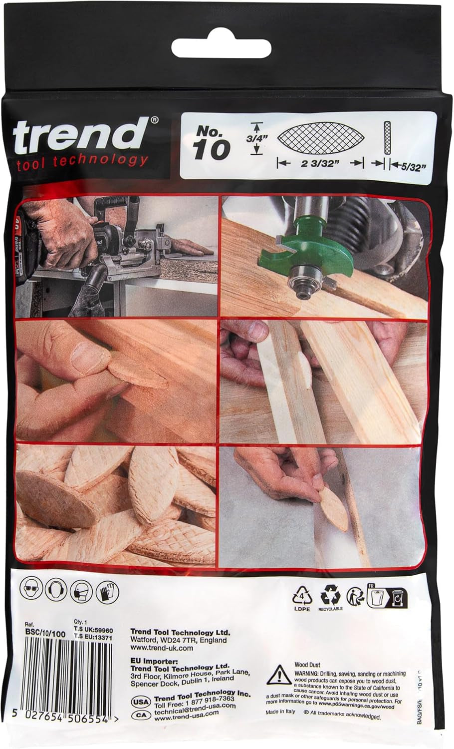 100Pcs Beechwood Joining Biscuits (No. 10) for Woodworking, Joinery, and Furniture Framing, BSC/10/100