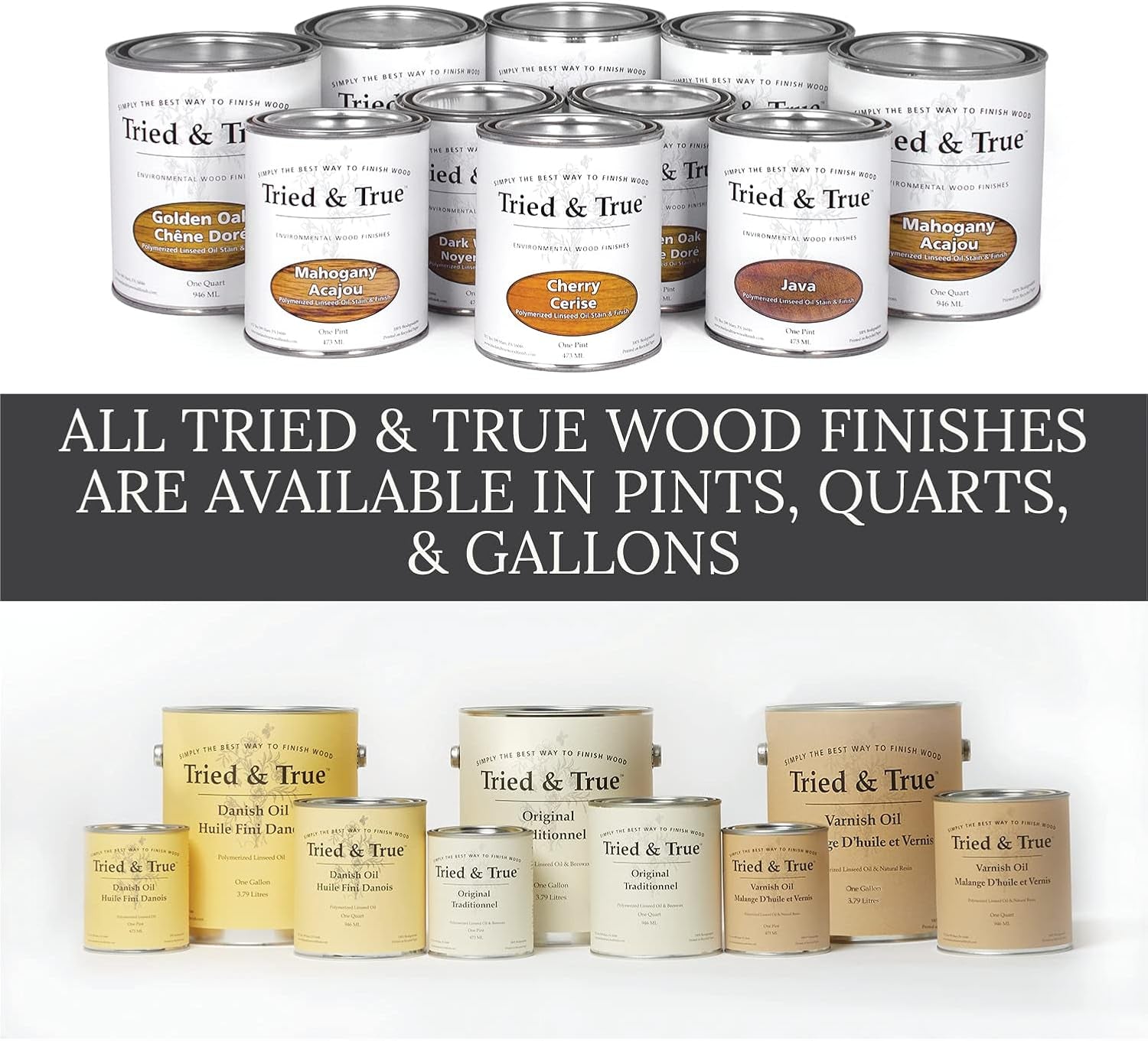 Original Wood Finish, Pint - Linseed Oil & Beeswax Blend, Ideal for All Woodwork, Long-Lasting Durability, Food Safe Sealer, Non-Toxic Wood Finish