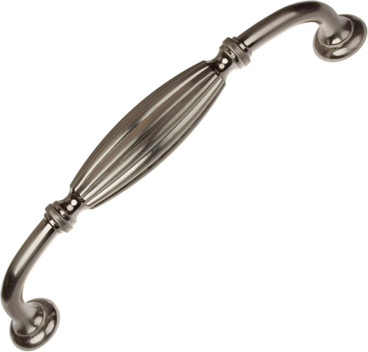 4046-SN-10 Classic Fluted Cabinet Hardware Pull, Large, Satin Nickel