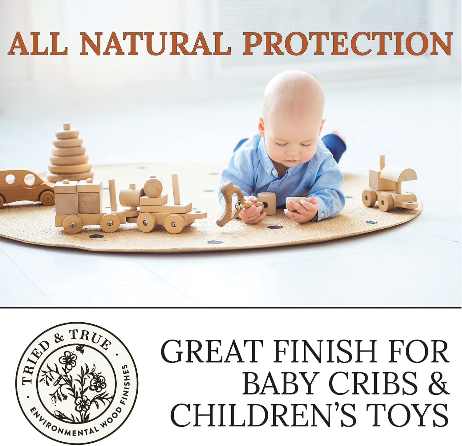 Original Wood Finish, Pint - Linseed Oil & Beeswax Blend, Ideal for All Woodwork, Long-Lasting Durability, Food Safe Sealer, Non-Toxic Wood Finish