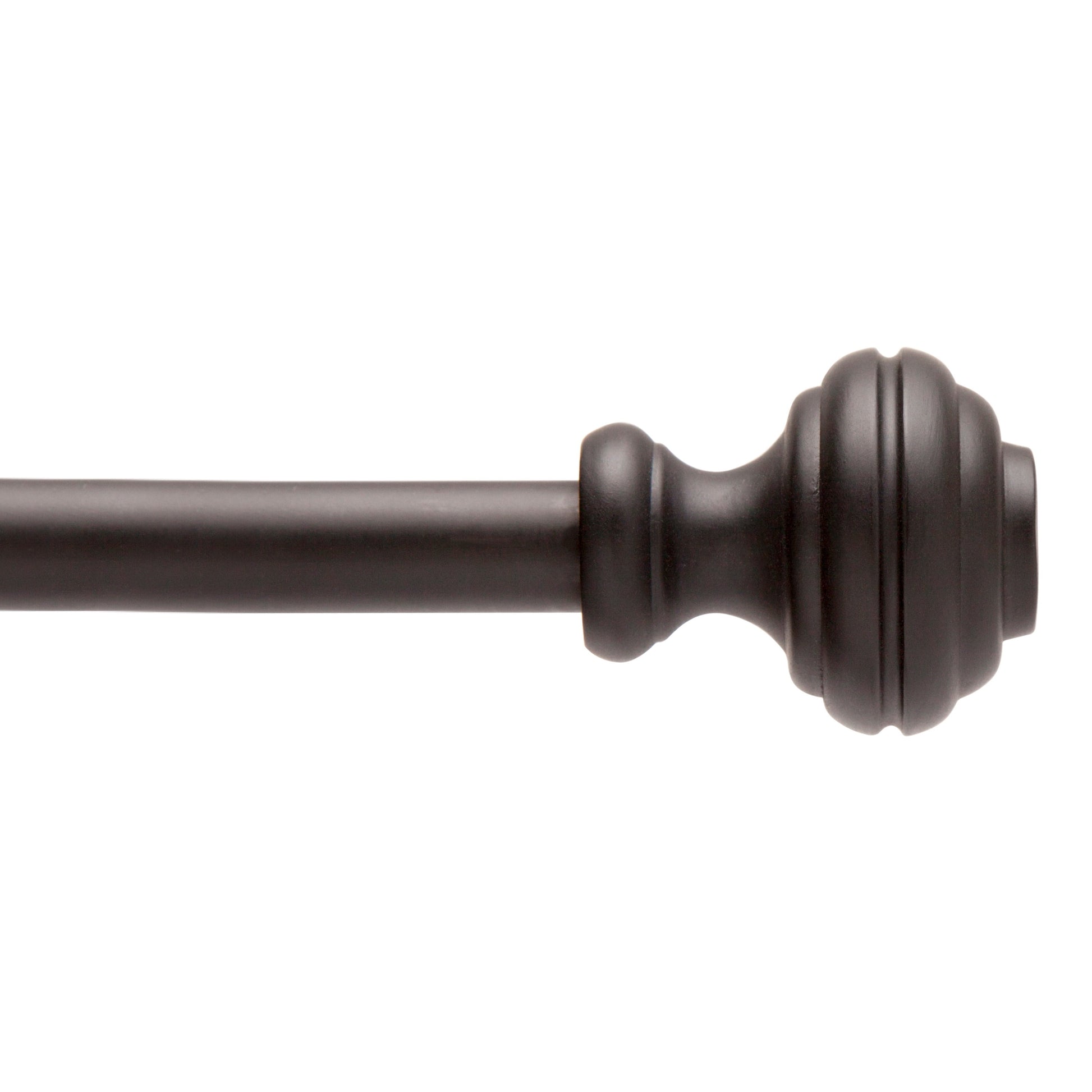 48-84 In. Cedric Petite Café Adjustable Curtain Rod, 1/2 In. Diameter, Black