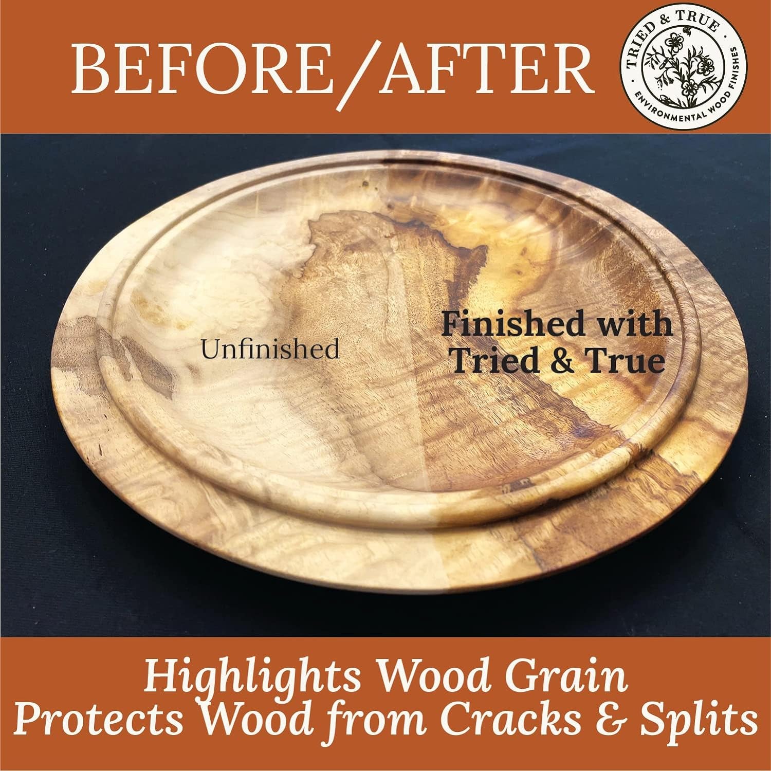 Original Wood Finish, Pint - Linseed Oil & Beeswax Blend, Ideal for All Woodwork, Long-Lasting Durability, Food Safe Sealer, Non-Toxic Wood Finish