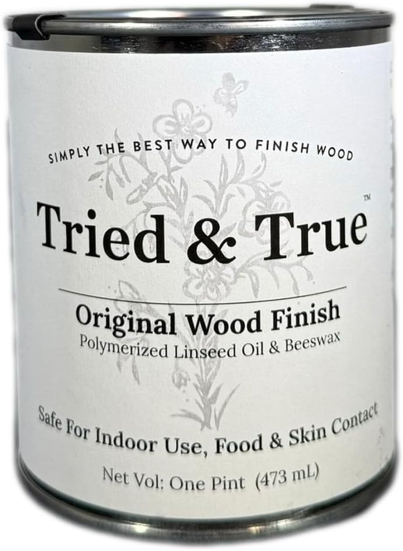 Original Wood Finish, Pint - Linseed Oil & Beeswax Blend, Ideal for All Woodwork, Long-Lasting Durability, Food Safe Sealer, Non-Toxic Wood Finish