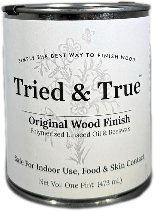 Original Wood Finish, Pint - Linseed Oil & Beeswax Blend, Ideal for All Woodwork, Long-Lasting Durability, Food Safe Sealer, Non-Toxic Wood Finish
