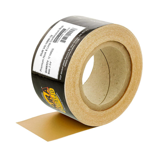 Premium - 1000 Grit Gold - Hook & Loop Backing Longboard Continuous Sandpaper Roll, 2-3/4" Wide, 12 Yards Long - for Automotive Detailing, Fine Color Sanding, Long Board Sander, Hand Blocks