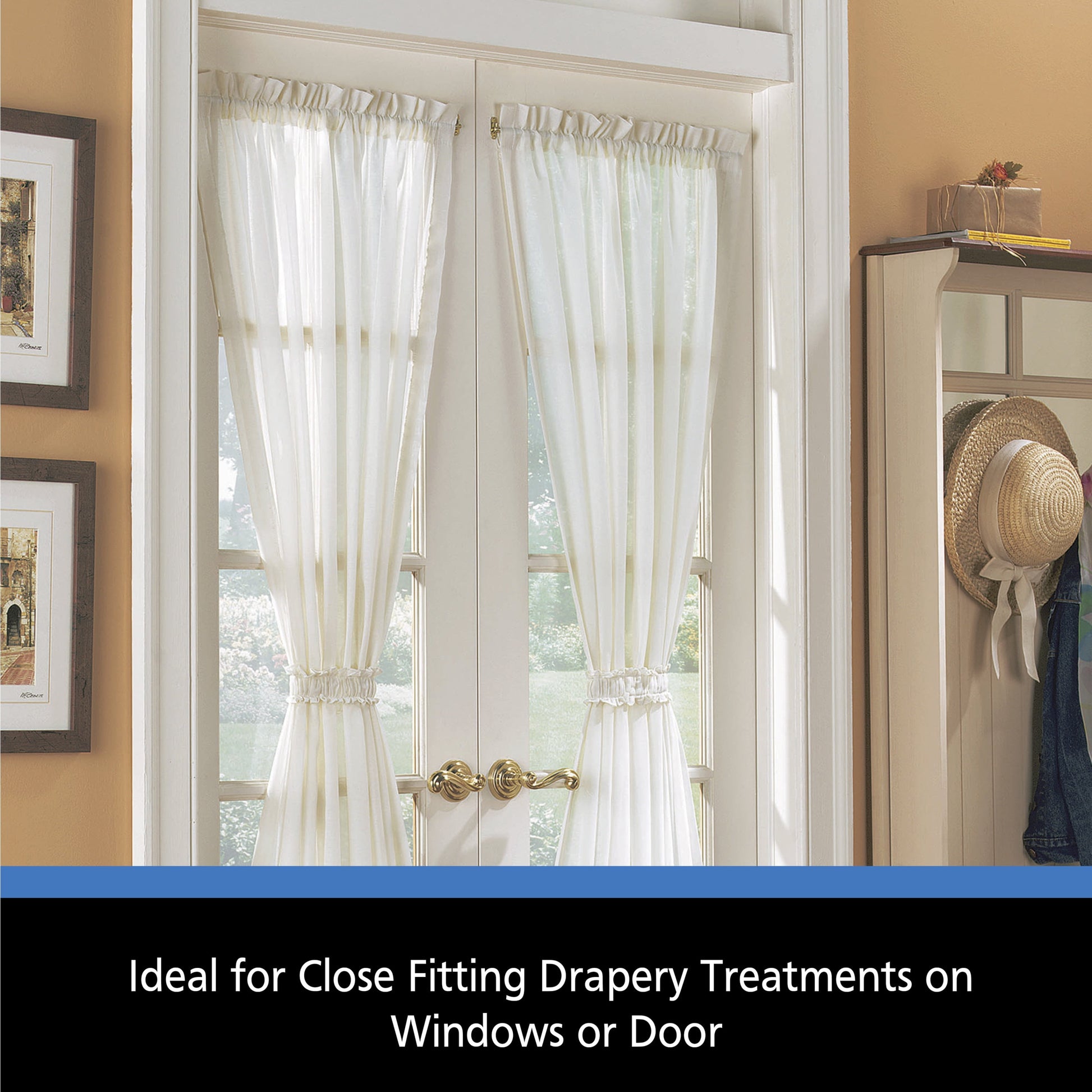 5/16" White Adjustable Swivel Sash Rod, 21-38"