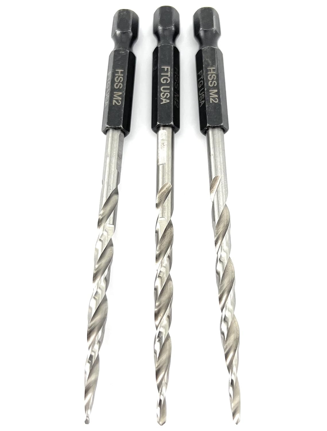 Tapered Countersink Drill Bit Set 3 Pc #8 (11/64") Tapered Drill Bit Replacement, Countersink Bit Same Size for Wood Countersink Drill Bits