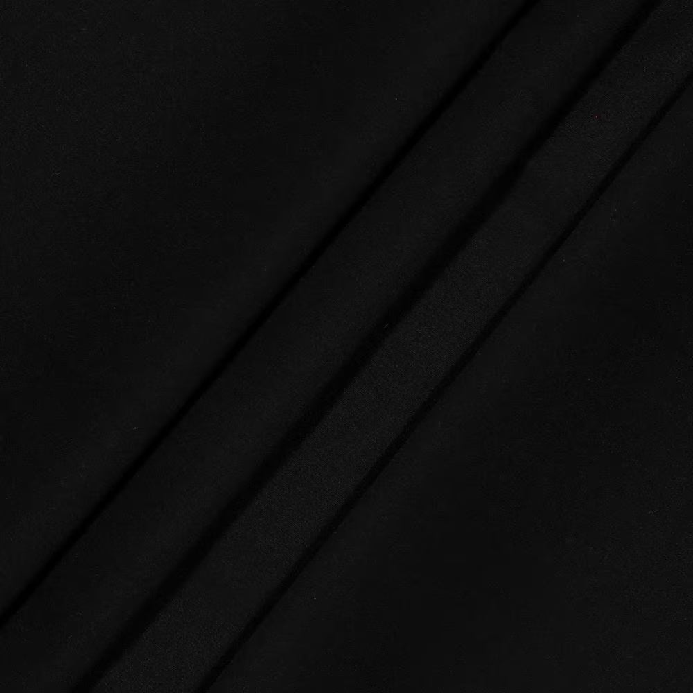 Microfiber Thermaback Black Solid Polyester 42 In. W X 84 In. L Blackout Single Grommet Top Curtain Panel