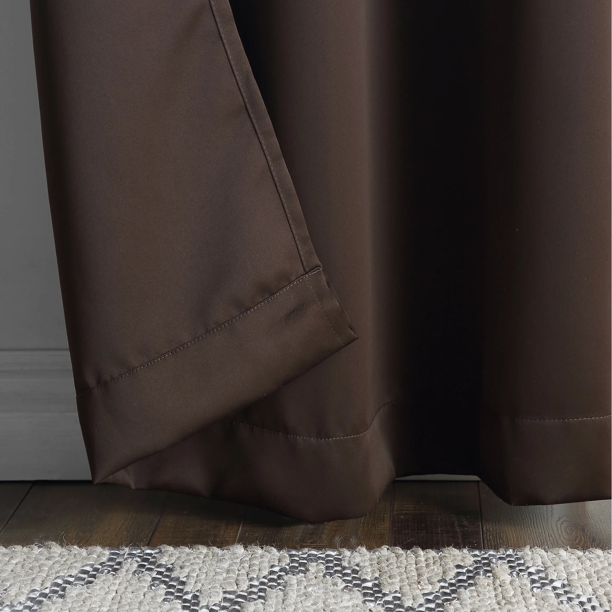 Nolan Energy Efficient Blackout Grommet Single Curtain Panel, 54" X 84", Chocolate