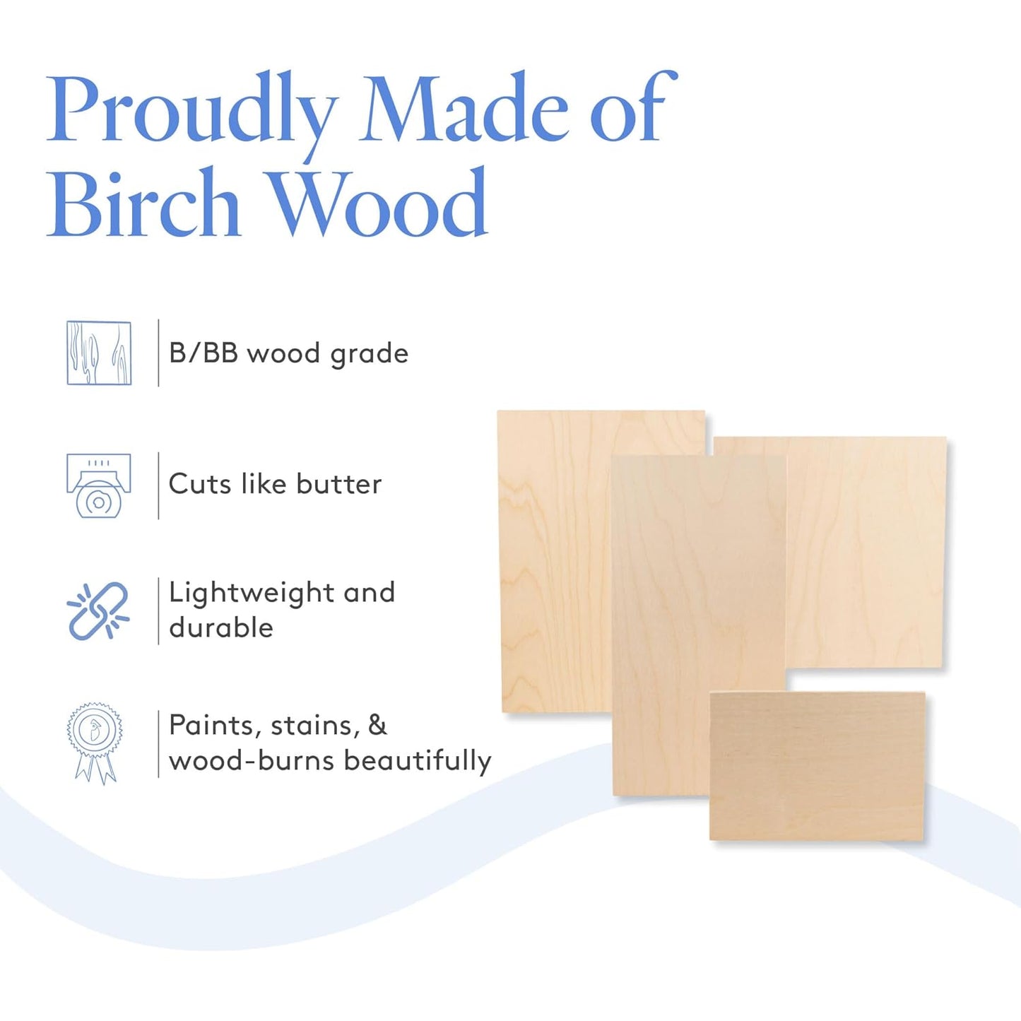6 Mm Baltic Birch Plywood 1/4 X 12 X 20 Inch, Box of 12 B/BB Grade Craft Wood, Stronger than Basswood Sheets, for Laser, CNC Cutting and Wood Burning, by