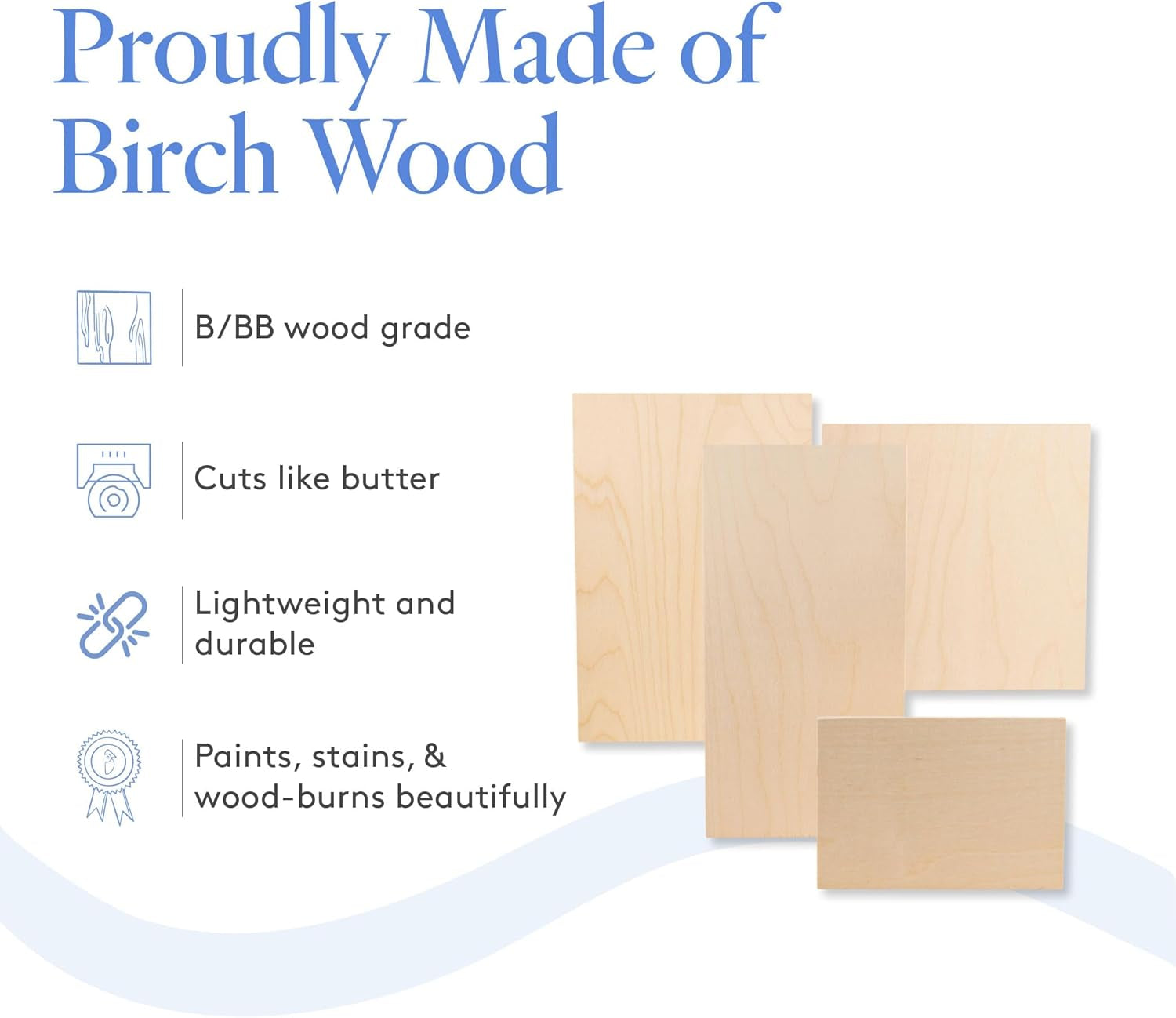 Baltic Birch Plywood, 6 Mm 1/4 X 5 X 7 Inch Craft Wood, Pack of 100 B/BB Grade Baltic Birch Sheets, Perfect for Laser, CNC Cutting and Wood Burning, by