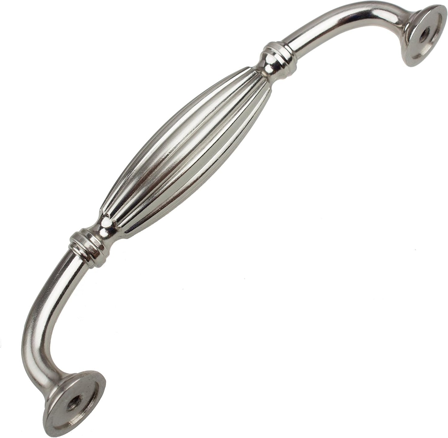4046-SN-10 Classic Fluted Cabinet Hardware Pull, Large, Satin Nickel